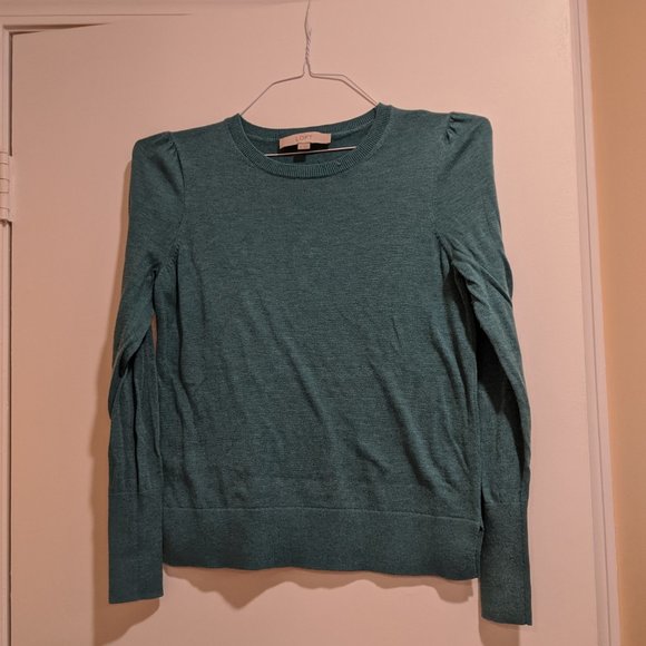 LOFT Turquoise Sweater - Picture 2 of 3
